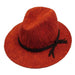 Knit Safari Hat with Suede Band Safari Hat Jeanne Simmons WWjs7265RT Rust  