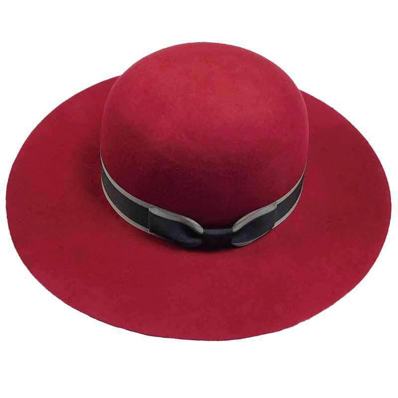 Wool Felt Capeline Hat - Jeanne Simmons Hats Floppy Hat Jeanne Simmons WWjs7196BD Burgundy  