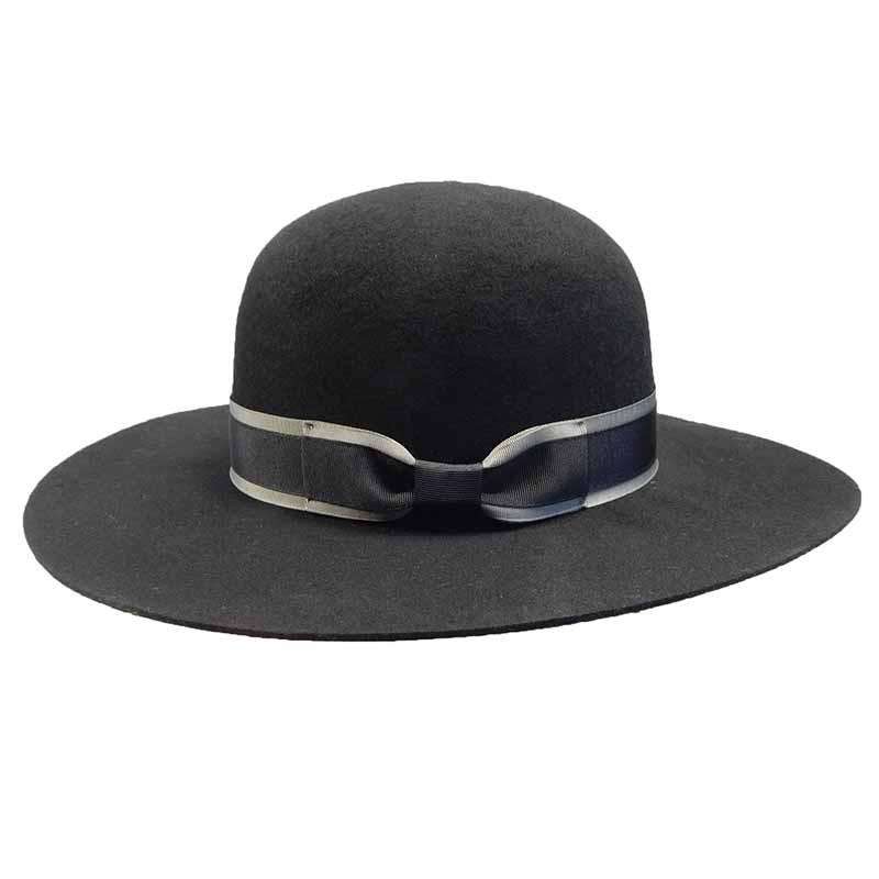 Black Felt Floppy with Grosgrain Ribbon‎ Hat Black Felt Floppy with‎ Grosgrain Ribbon Hat main image 2