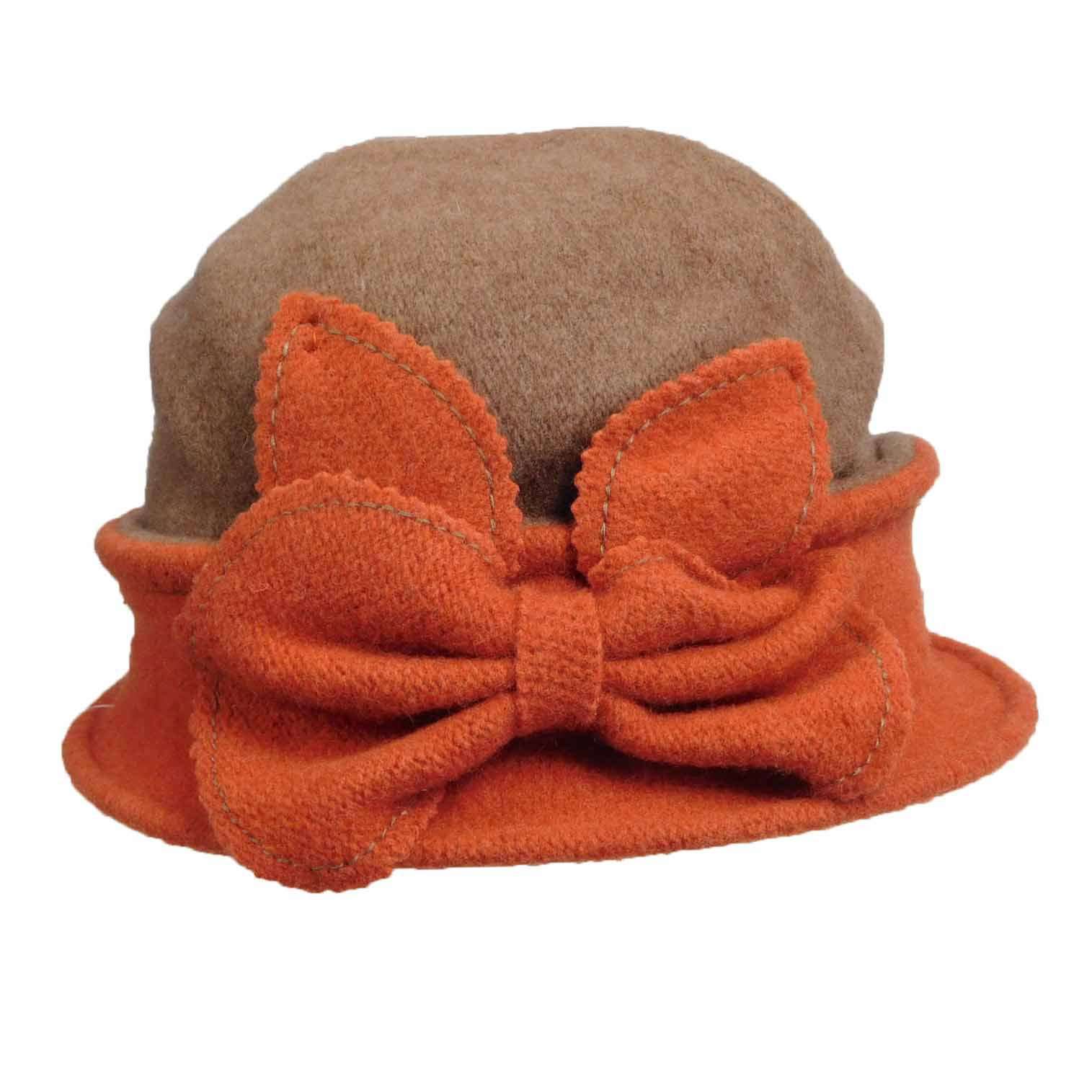 Taupe and Apricot Bow Beanie Beanie Jeanne Simmons WWjs7588TP Taupe  