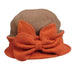 Taupe and Apricot Bow Beanie Beanie Jeanne Simmons WWjs7588TP Taupe  