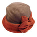 Taupe and Apricot Bow Beanie Beanie Jeanne Simmons    