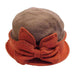 Taupe and Apricot Bow Beanie Beanie Jeanne Simmons    