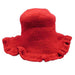 Knit Ruffle Brim Cloche Hat Cloche Jeanne Simmons WWjs1499RD Red  