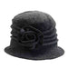 Pleated Rose Cloche Beanie Hat by JSA for Women Beanie Jeanne Simmons js7561CL Charcoal  