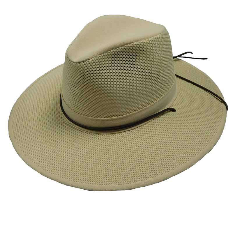 Henschel Mesh Aussie Grande Brim Fedora Hat: Size: M Black