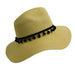Floppy Fedora with Pom Poms Safari Hat Jeanne Simmons    