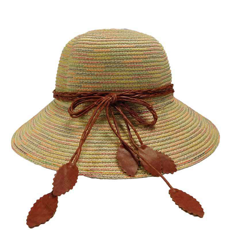 Big Brim Cloche with Rainbow Stitching — SetarTrading Hats display picture 2