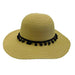 Summer Floppy Hat with Pom Poms Floppy Hat Jeanne Simmons Accessories WSjs8427RD Black