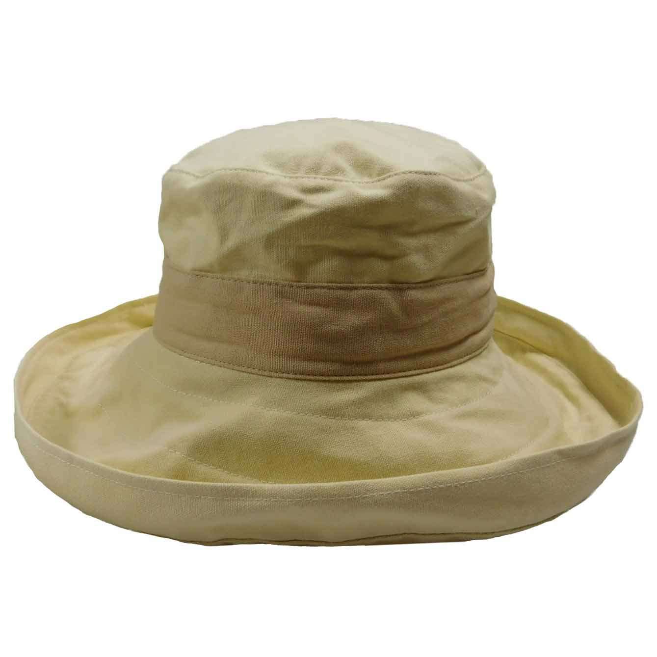 Cotton Breton Hat with Contrast Band Kettle Brim Hat Jeanne Simmons WSjs6648CR Cream  