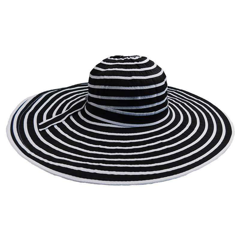 Black and white striped sun hat online