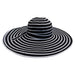 Black and White Large Brim Sun Hat Wide Brim Sun Hat Jeanne Simmons JS9552 Black / White  