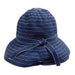 Denim Sewn Ribbon Bucket Hat Cloche Jeanne Simmons    