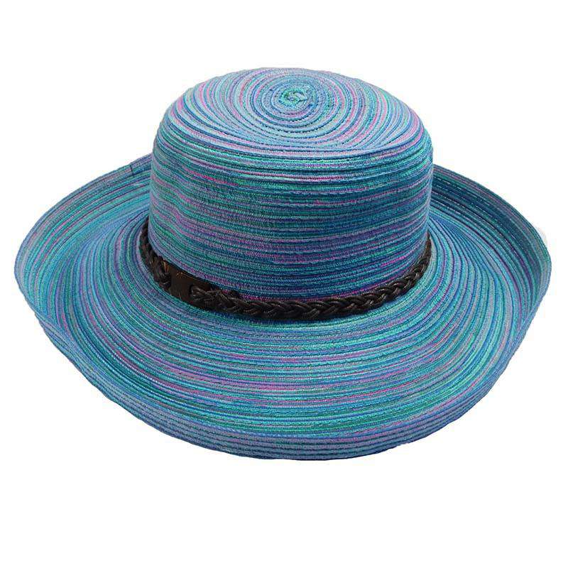 Multi Tone Up Brim Summer Breton - Jeanne Simmons Hats Kettle Brim Hat Jeanne Simmons js8004BL Blue  