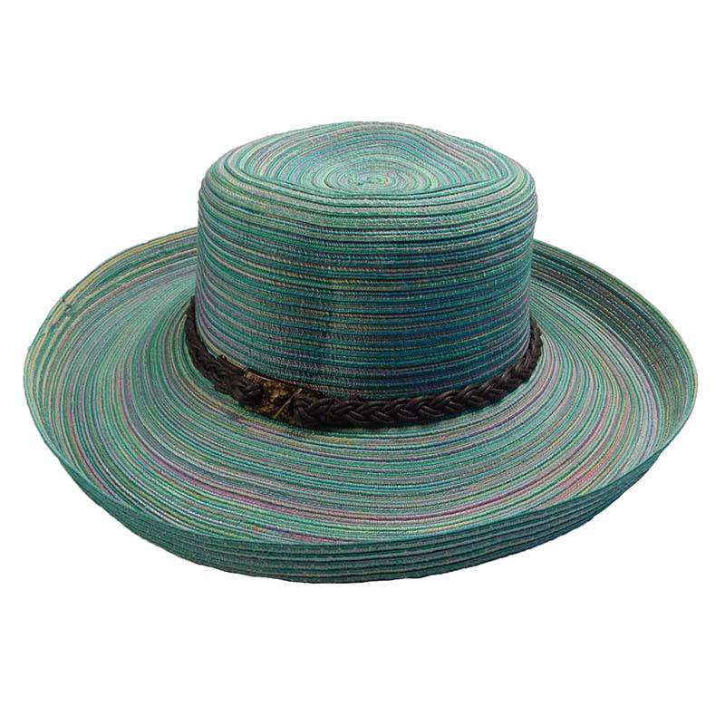 Multi Tone Up Brim Summer Breton - Jeanne Simmons Hats Kettle Brim Hat Jeanne Simmons js8004TL Teal  