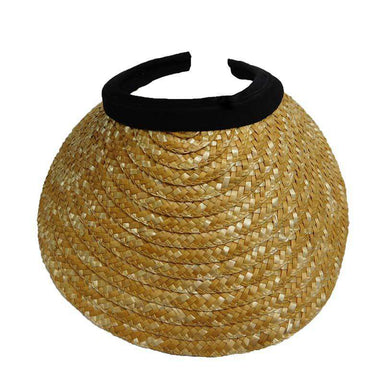 Natural Straw Clip-On Sun Visor - Milani Hats Visor Cap Milani Hats    