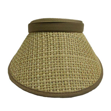Clip-On Cotton Trimmed Sun Visor - Milani Hats Visor Cap Milani Hats    