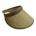 Clip-On Cotton Trimmed Sun Visor - Milani Hats Visor Cap Milani Hats JM1022NT Natural  
