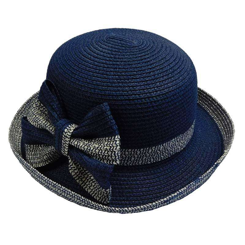 Tweed Up Turned Brim Summer Hat by Milani Kettle Brim Hat Milani Hats    