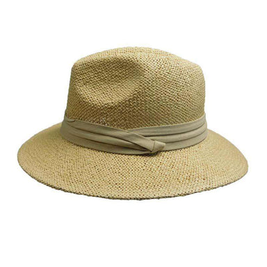 Woven Toyo Safari Hat with Khaki Band - Milani Hats Safari Hat Milani Hats S24KH Natural  