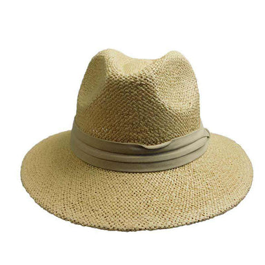 Woven Toyo Safari Hat with Khaki Band - Milani Hats Safari Hat Milani Hats    