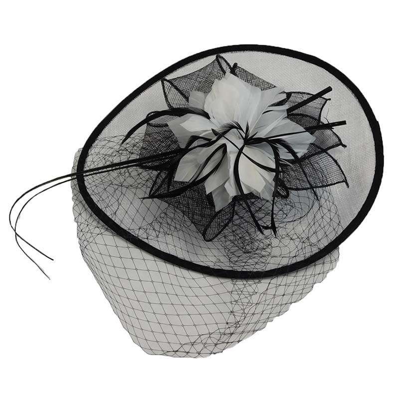 Feather Flower Sinamay Fascinator Fascinator Fashion Unique S103624WH White  