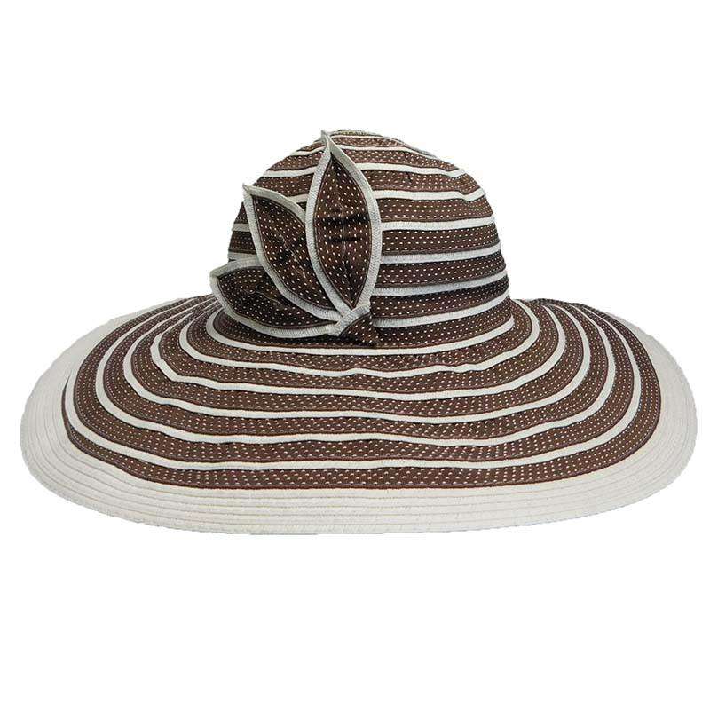 Polka Dot Beach Hat Floppy Hat Fashion Unique 42HT1215BN Brown  