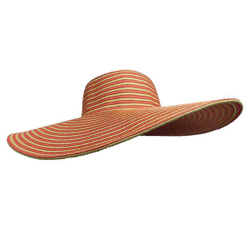 Extra Large Brim Striped Sun Hat Floppy Hat Fashion Unique LOH030PK Pink  
