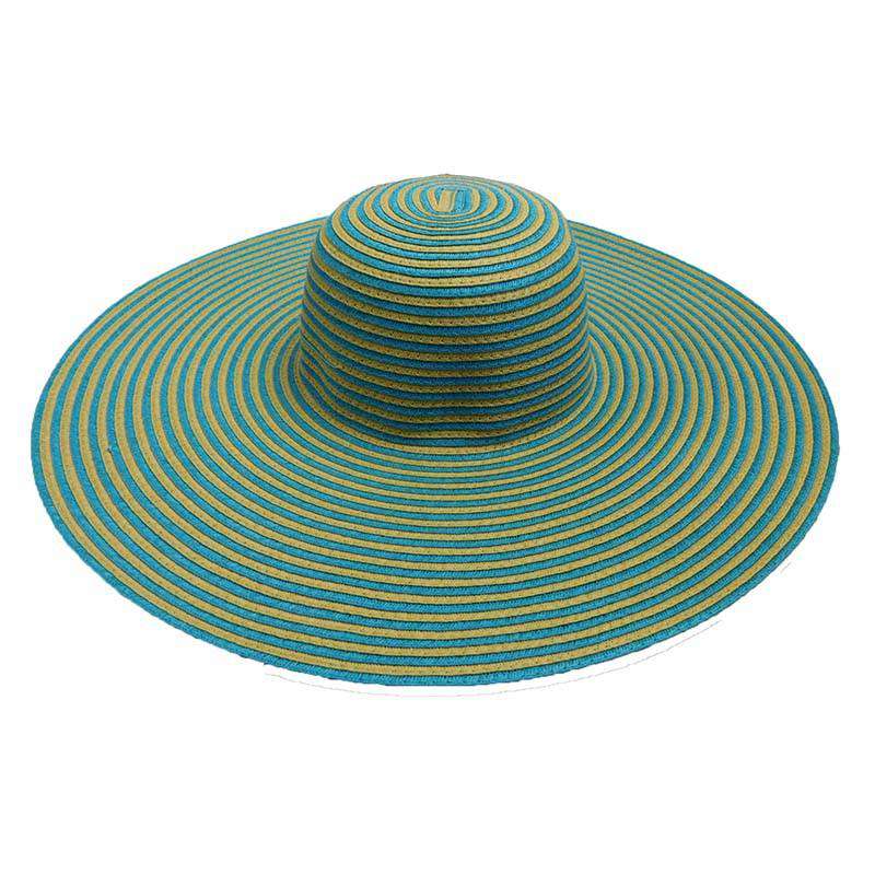 Extra Large Brim Striped Sun Hat Floppy Hat Fashion Unique    