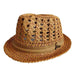 Crocheted Toyo Fedora Hat - Panama Jack - XXL, Fedora Hat - SetarTrading Hats 