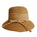 Summer Cloche Hat with Raffia Accent - DPC Outdoor Design Cloche Dorfman Hat Co. DPV100TT Toast OS 