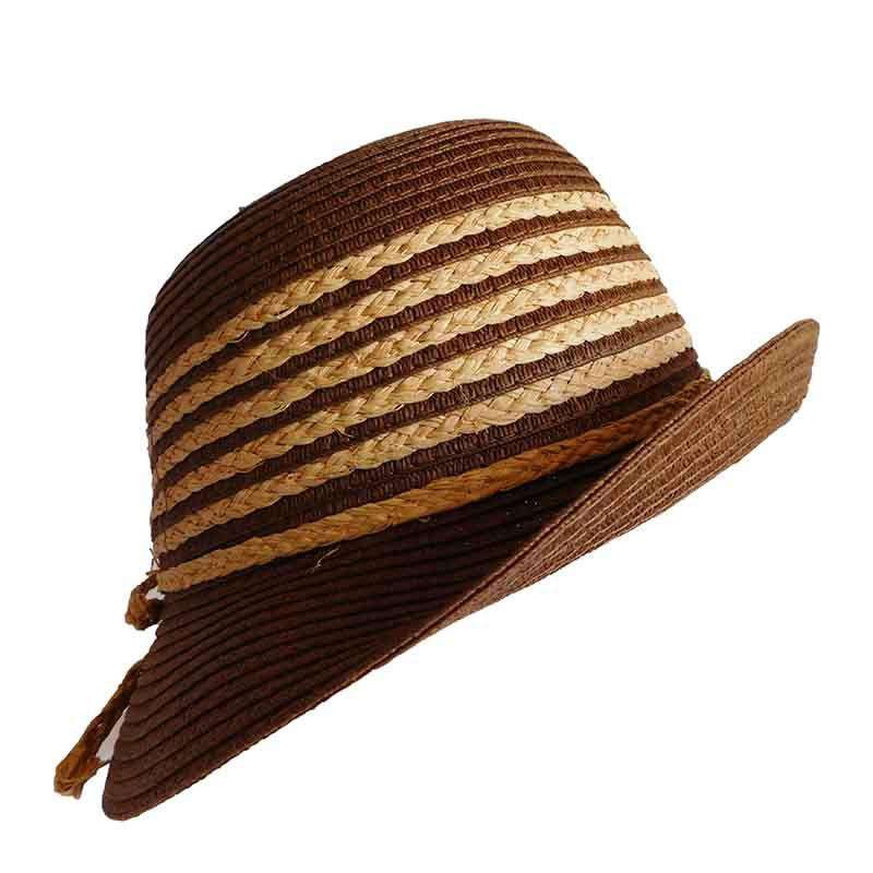 Summer Cloche Hat with Raffia Accent - DPC Outdoor Design Cloche Dorfman Hat Co.    