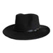 Packable Water Repellent Wool Felt Outback, Black - Stafford, Scala Hats Safari Hat Scala Hats df6BKL Black Large (59 cm) 