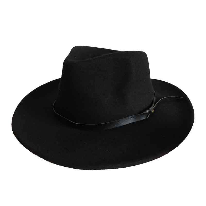 Packable Water Repellent Wool Felt Outback, Black - Stafford, Scala Hats Safari Hat Scala Hats    
