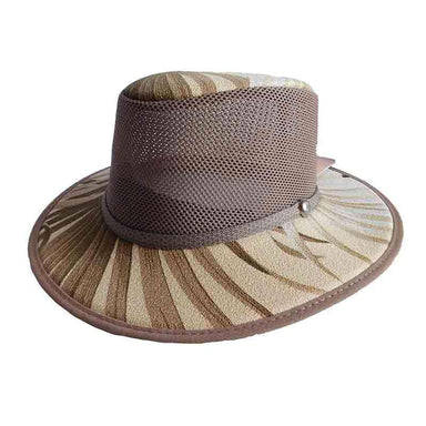 Hawk Palm Camouflage Outback Breezer Hat by Head 'N Home Safari Hat Head'N'Home Hats HawkTOml Tan ML (58 cm - 71/4) 