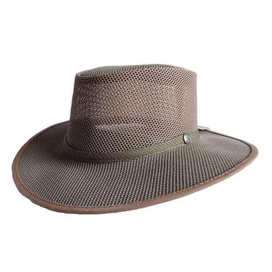 Head 'N Home Cabana Beaver/Olive Two Tone SolAir Breathable Mesh Shade Hat up to XXL Safari Hat Head'N'Home Hats CabanaBOML Beaver ML (58 cm - 71/4) 