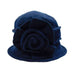 Pleated Cloche Beanie with Large Flower by JSA for Women Beanie Jeanne Simmons    