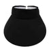 Wide Brim Cotton Clip-On Sun Visor - MG - 4" Peak Visor Cap MegaCI 4104BK Black  