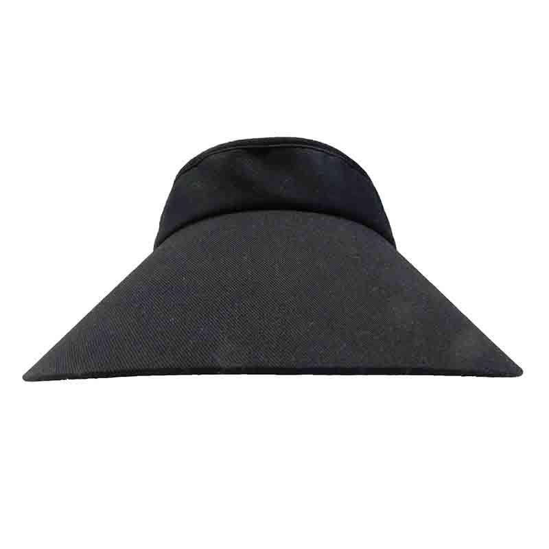 Wide Brim Cotton Clip-On Sun Visor - MG - 4" Peak Visor Cap MegaCI    