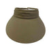 Wide Brim Cotton Clip-On Sun Visor - MG - 4" Peak Visor Cap MegaCI 4104KH Khaki  