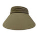 Wide Brim Cotton Clip-On Sun Visor - MG - 4" Peak Visor Cap MegaCI    