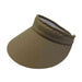Wide Brim Cotton Clip-On Sun Visor - MG - 4" Peak Visor Cap MegaCI    