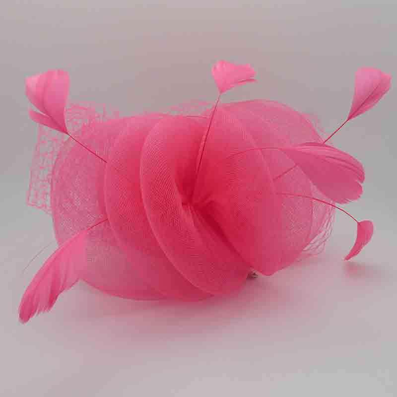 Horsehair Disks Fascinator with Feathers - Something Special Collection Fascinator Something Special Hat    