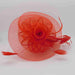Embroidered Round Fascinator with Feather Detail, Fascinator - SetarTrading Hats 