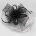 Pleated Bow Fascinator with Netting Veil Fascinator Something Special Hat lb7714BK Black  
