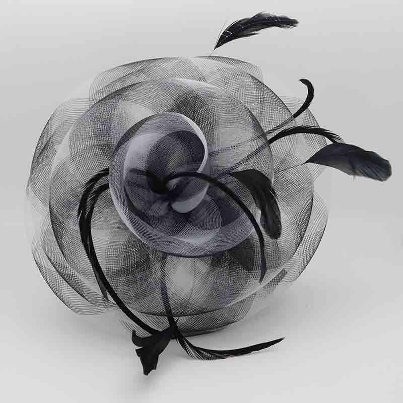Two Tone Puffy Tulle Flower Fascinator, Fascinator - SetarTrading Hats 