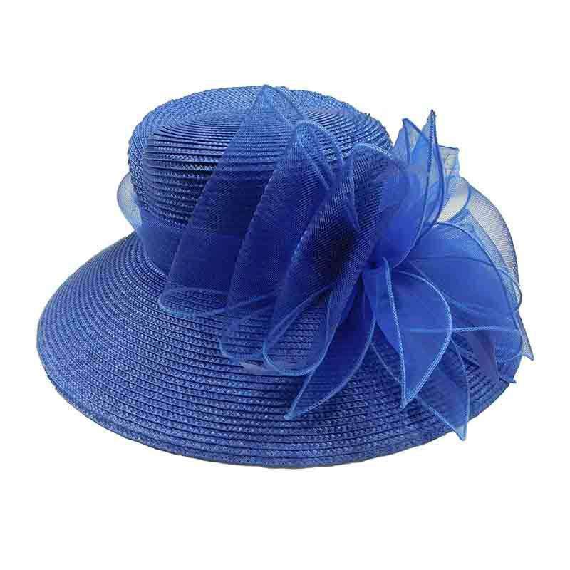 Structured Crown Dress Hat with Tulle Accent - Something Special Colleciton Dress Hat Something Special Hat    