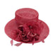 Pink Sinamay Dress Hat with Flower Blossom Dress Hat Something Special Hat    