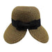 Butterfly Split Brim Sun Hat with Black Ribbon Band - Boardwalk Style Wide Brim Hat Boardwalk Style Hats da1741bk Black Tweed Medium (57 cm) 