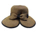 Split-Back Sun Hat with Bow Wide Brim Hat Jeanne Simmons    